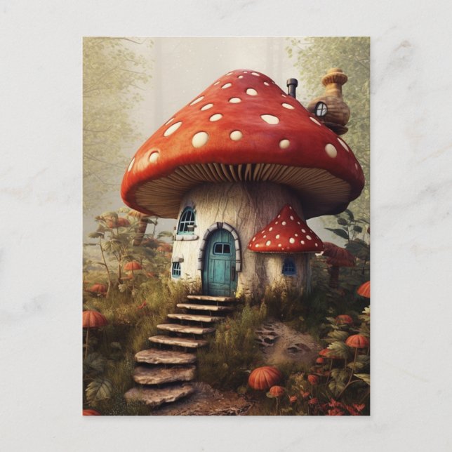 Mushroom House Postcard (Front)
