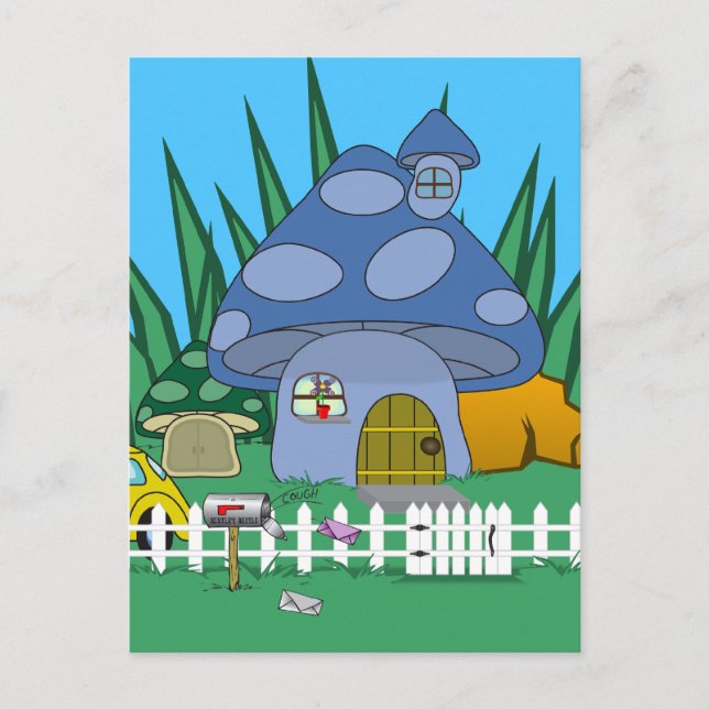 Mushroom House Postcard (Front)