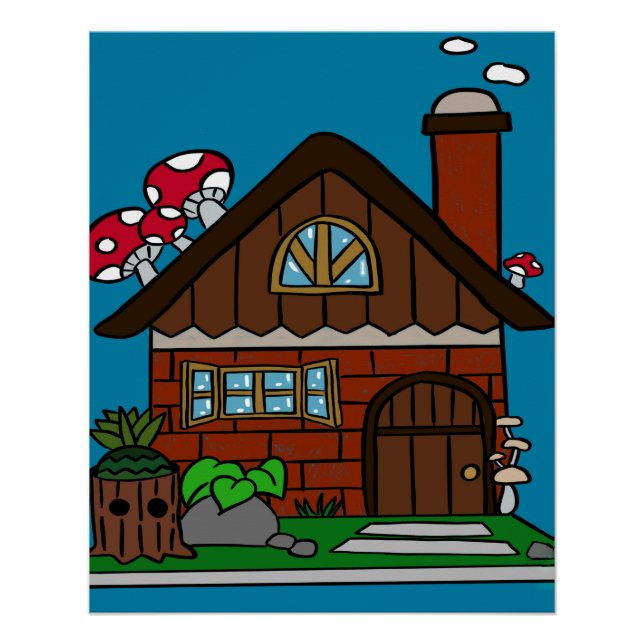 mushroom house poster (Front)