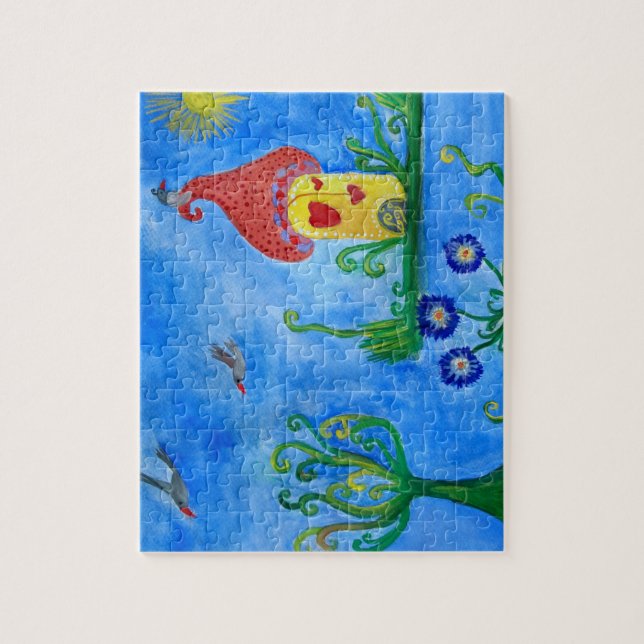 Mushroom House  Puzzle with Gift Box (Vertical)