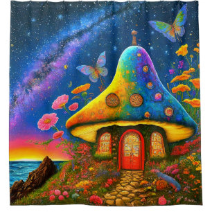 Mushroom House Shower Curtain