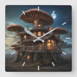 Mushroom House Wall Clock