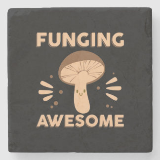 Mushroom Hunter Funginf Awesome Stone Coaster