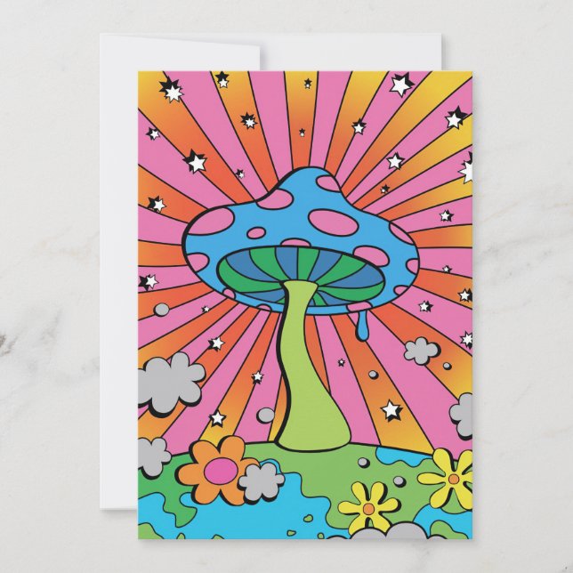 Mushroom Hunter Kidcore Mushroom Invitation (Front)