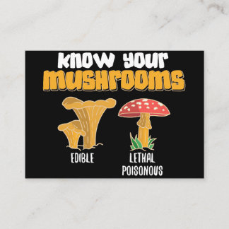 Mushroom Hunter Know Your Mushrooms Business Card