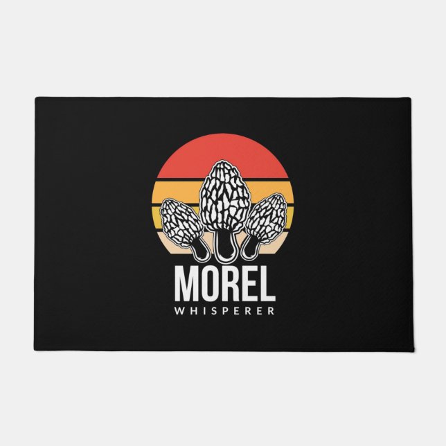 Mushroom Hunter Morel Whisperer Doormat (Front)