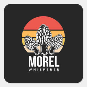 Mushroom Hunter Morel Whisperer Square Sticker