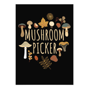 Mushroom Hunter Mushrooms Picker Photo Print