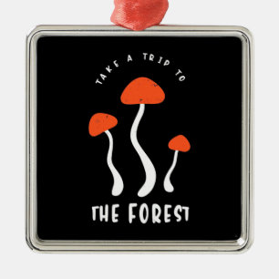 Mushroom Hunter Take A Trip To The Forest Metal Tree Decoration