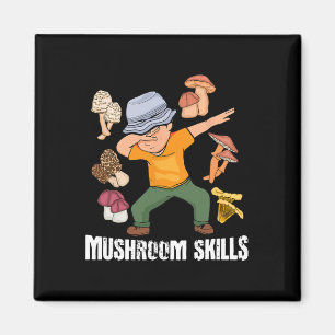 Mushroom Hunting Lover Men Fugi Foraging Mushrooms Magnet