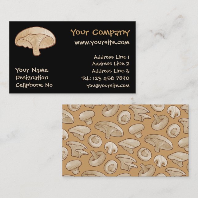 Mushroom Icon Business Card (Front/Back)