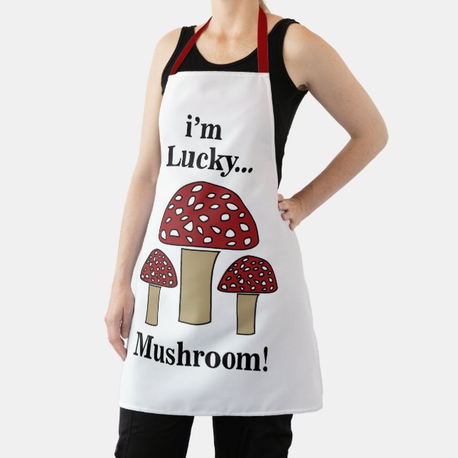 Mushroom I'm Lucky Mushroom  Apron (Insitu)