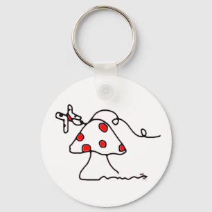 mushroom key ring