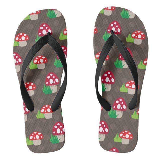 mushroom kids pattern jandals (Footbed)