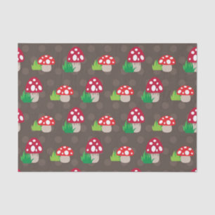 mushroom kids pattern tissue paper