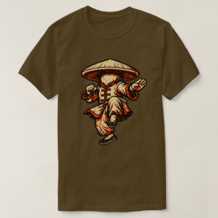 Mushroom Kung Fu Master — Vintage Retro Martial  T-Shirt