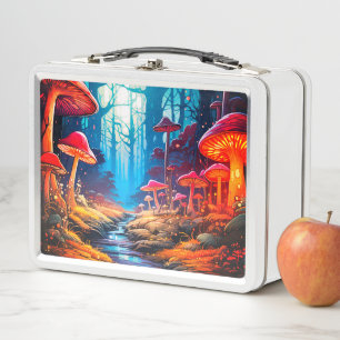 Mushroom Land Metal Lunch Box