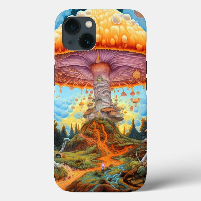 Mushroom Landscape Surreal Fantasy Art Case-Mate iPhone Case (Back)