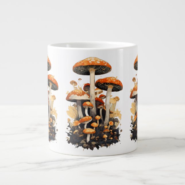 Mushroom Large Coffee Mug (Front)