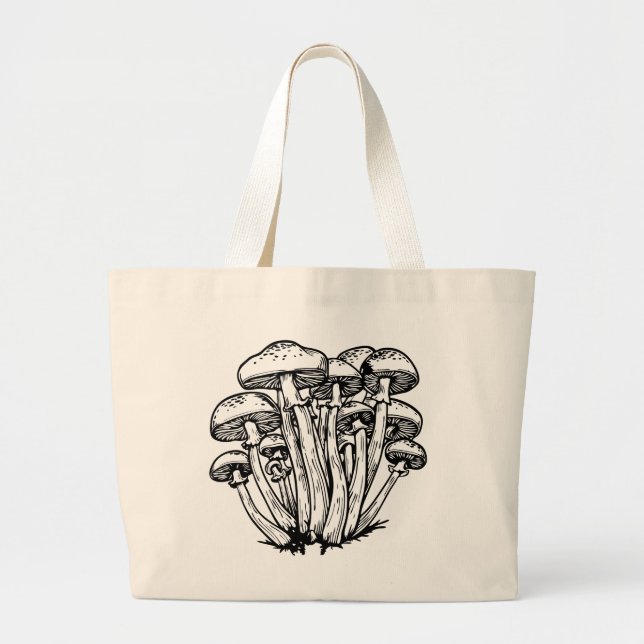  Mushroom  Large Tote Bag (Front)