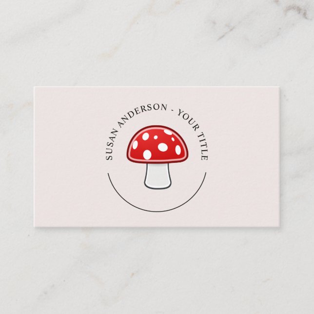 Mushroom Logo Business Card (Front)
