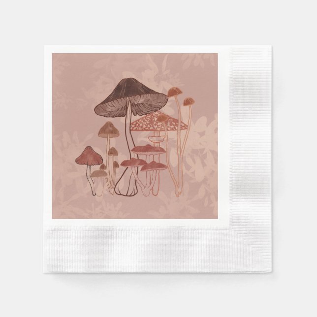 Mushroom Love Napkin (Front)