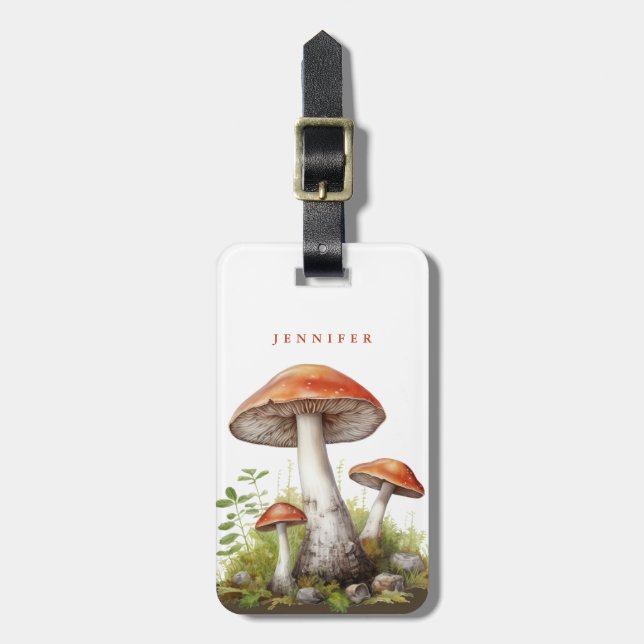 Mushroom Luggage Tag (Front Vertical)