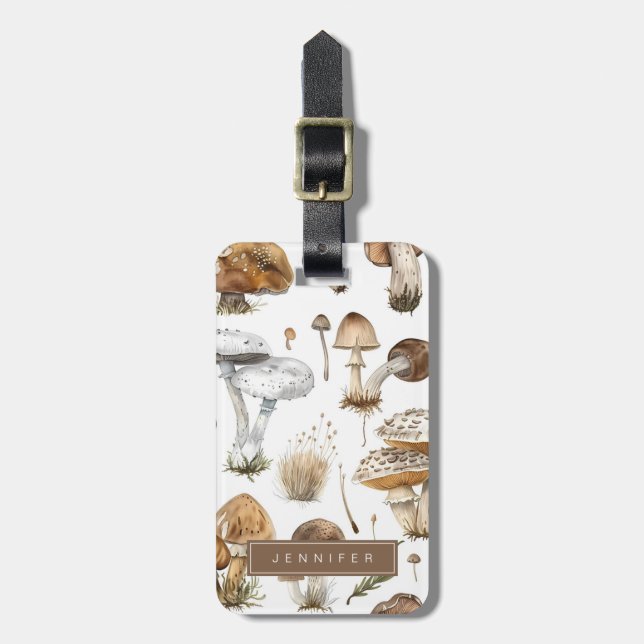 Mushroom Luggage Tag (Front Vertical)