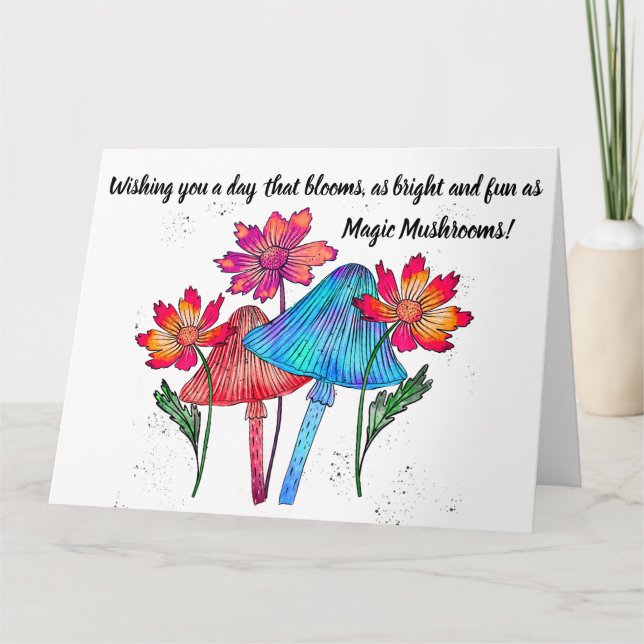 Mushroom Magic Birthday Card (Front)