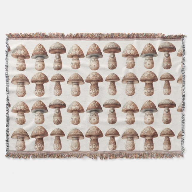 Mushroom Maker Throw Blanket (Front)