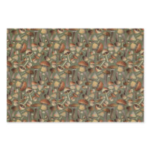 Mushroom Melody Wrapping Paper (3 Flat Sheets)