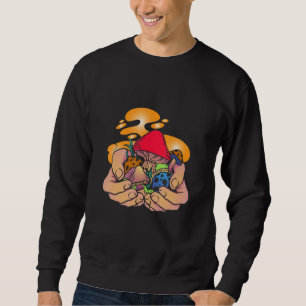 mushroom mix hands lover sweatshirt