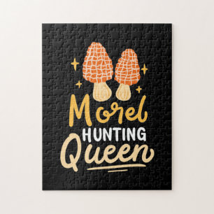 Mushroom Morel Hunting Queen Jigsaw Puzzle
