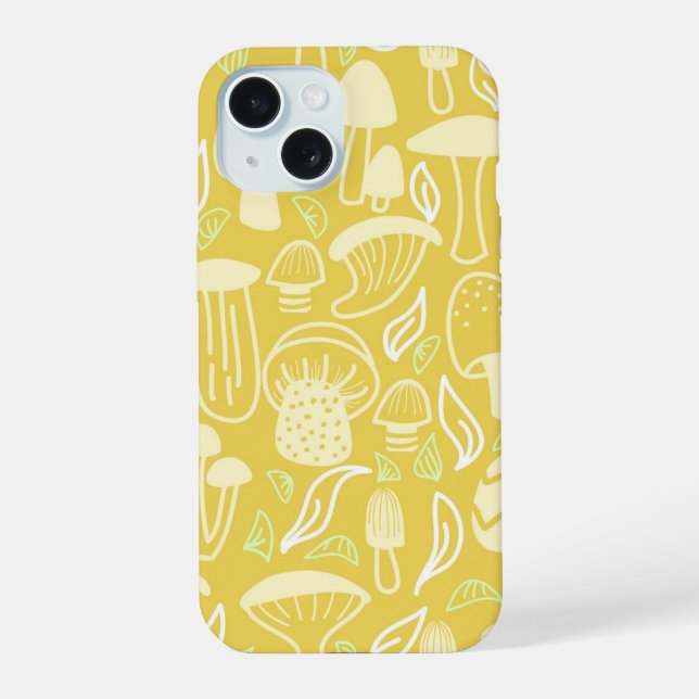 Mushroom Mustard  iPhone 15 Case (Back)
