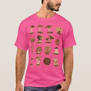 Mushroom Mycology Identification Chart For Morels T-Shirt
