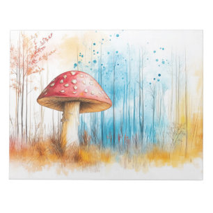 Mushroom Nature Illustration Pastel Colour Drawing Notepad