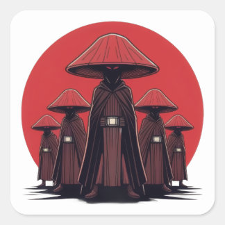 Mushroom Night Stalkers Square Sticker