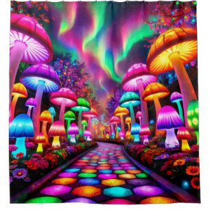 Mushroom Path Shower Curtain