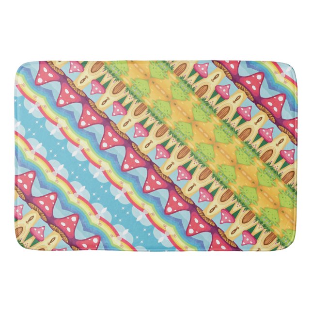 Mushroom pattern bath mat (Front)
