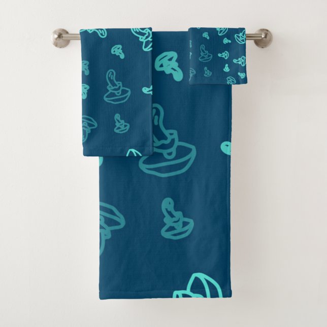 Mushroom pattern bath towel set (Insitu)