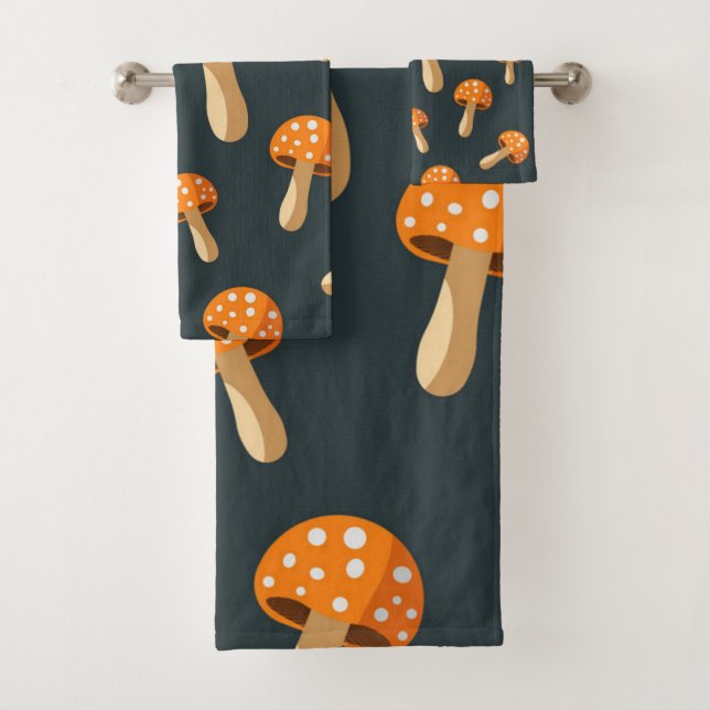 Mushroom pattern bath towel set (Insitu)