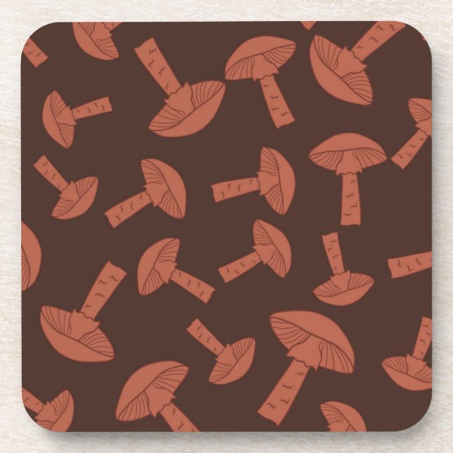 Mushroom pattern coaster (Front)