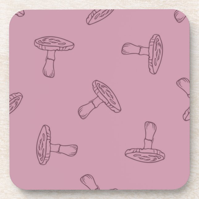 Mushroom pattern coaster (Front)