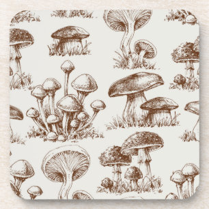 Mushroom pattern coaster