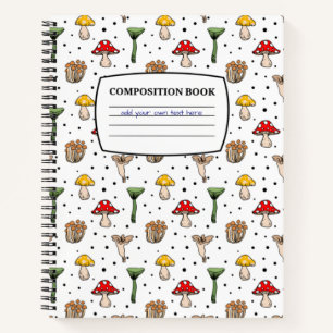 Mushroom Pattern Composition Notebook