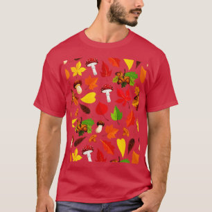 Mushroom Pattern Cute Aesthetic Mycology Fungi Fo T-Shirt