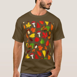 Mushroom Pattern Cute Aesthetic Mycology Fungi Fo T-Shirt