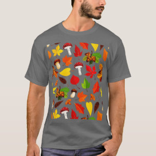 Mushroom Pattern Cute Aesthetic Mycology Fungi Fo T-Shirt