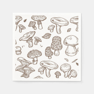 Mushroom pattern napkin