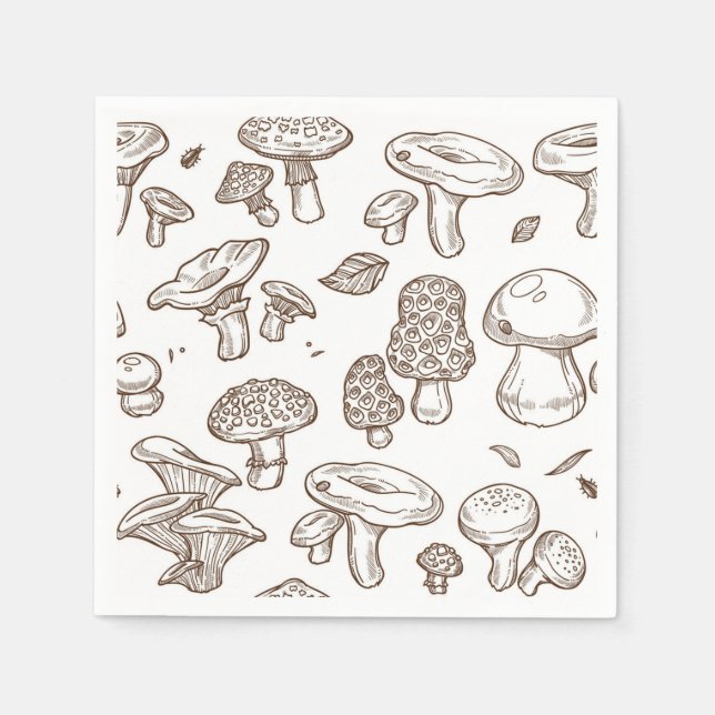 Mushroom pattern napkin (Front)